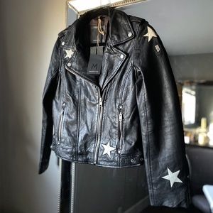 NWT Mauritius Black Leather Jacket size 6